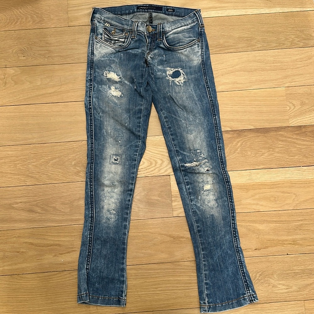 Miss Sixty Distressed Blue Skinny Jeans